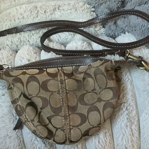 Coach Brown Signature Canvas Crossbody Bag